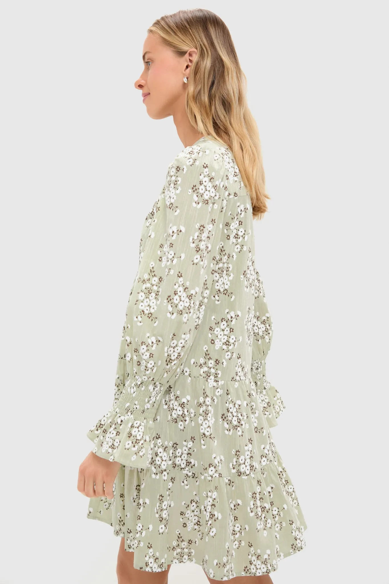 Green Ditsy Floral Kenzo Dress
