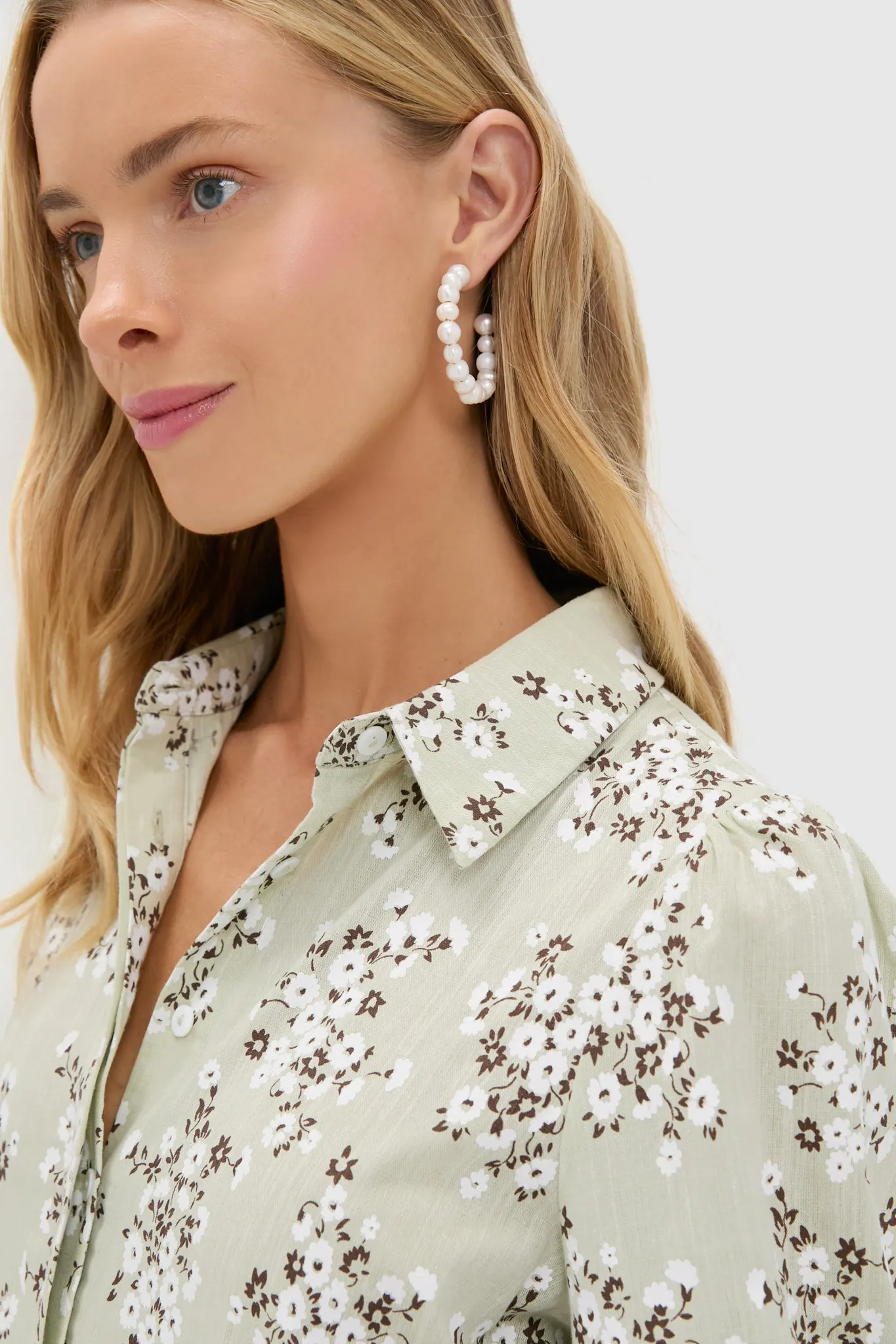 Green Ditsy Floral Mabel Maxi Dress