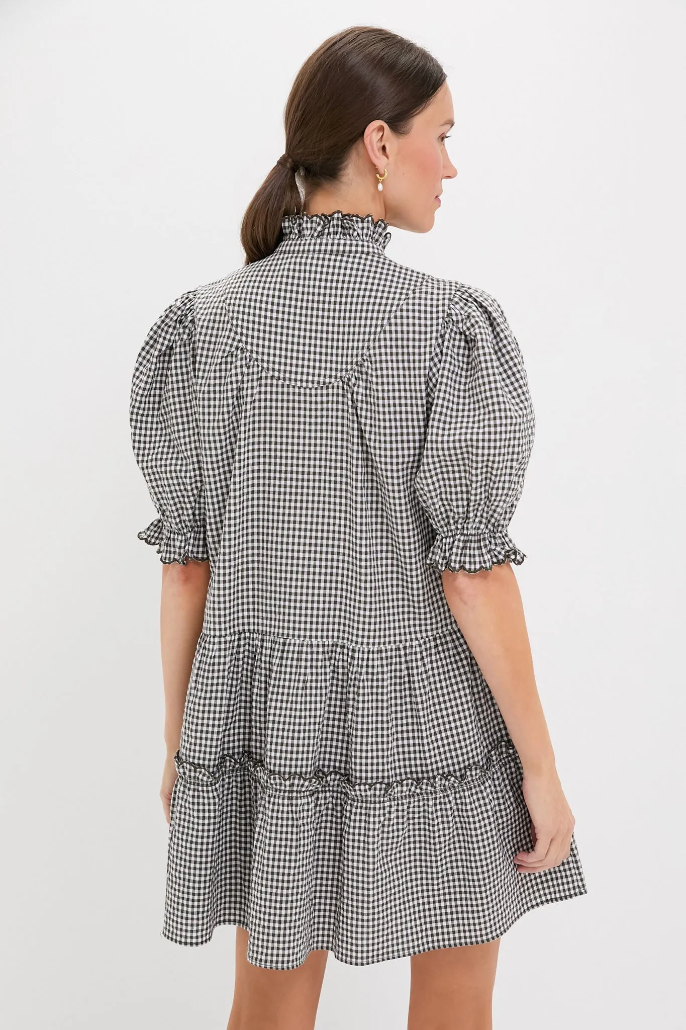 Green Gingham Mini Selena Dress