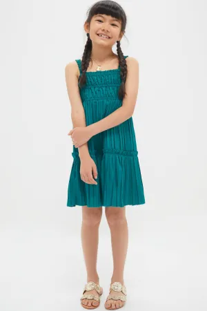 Green Nomi Solid Sleeveless Dress