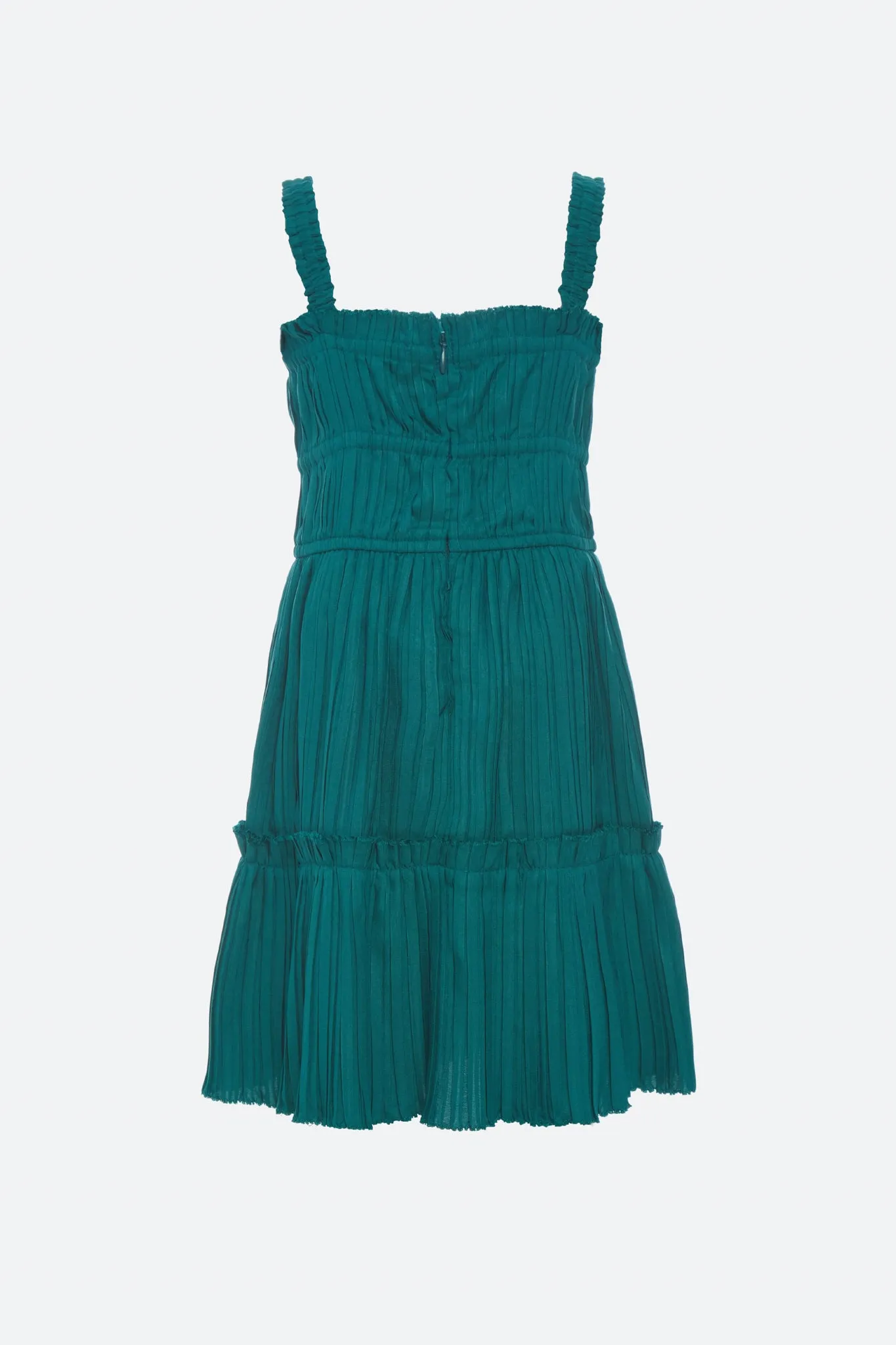 Green Nomi Solid Sleeveless Dress