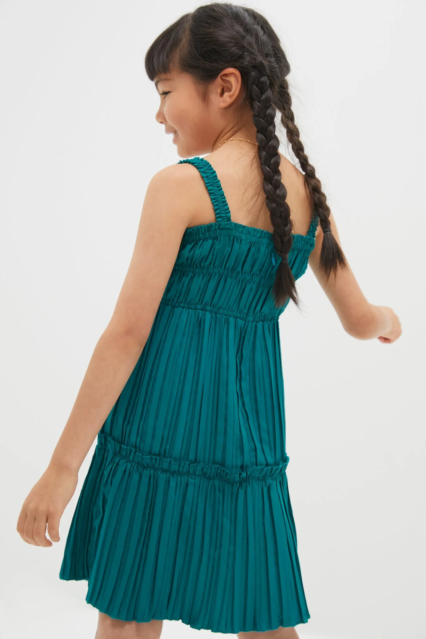 Green Nomi Solid Sleeveless Dress