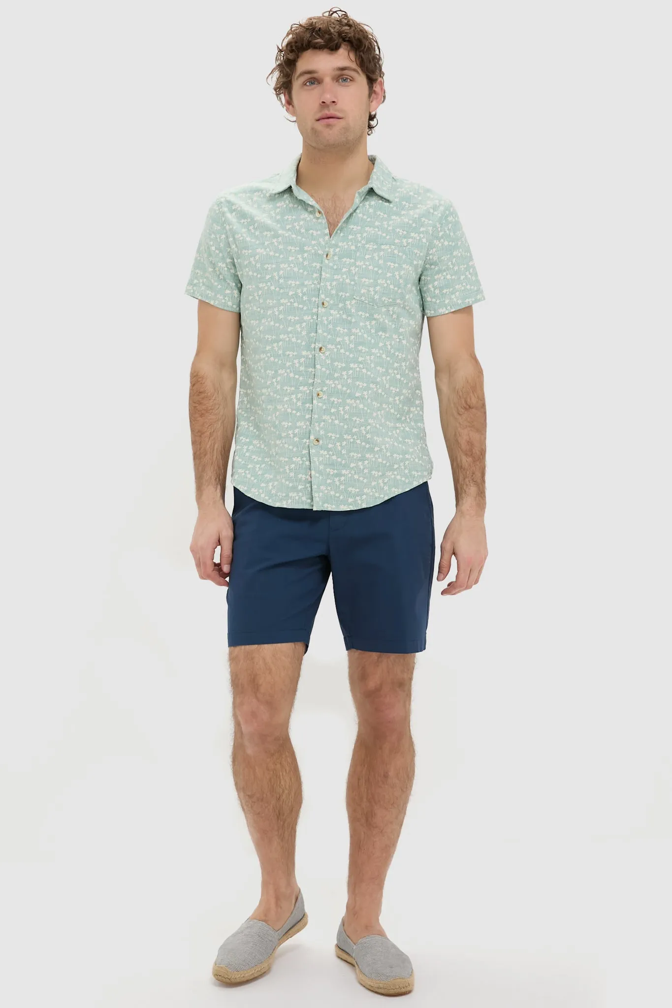Green Palm Classic Stretch Selvage Shirt