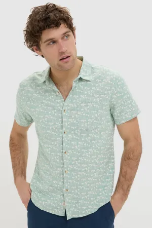Green Palm Classic Stretch Selvage Shirt