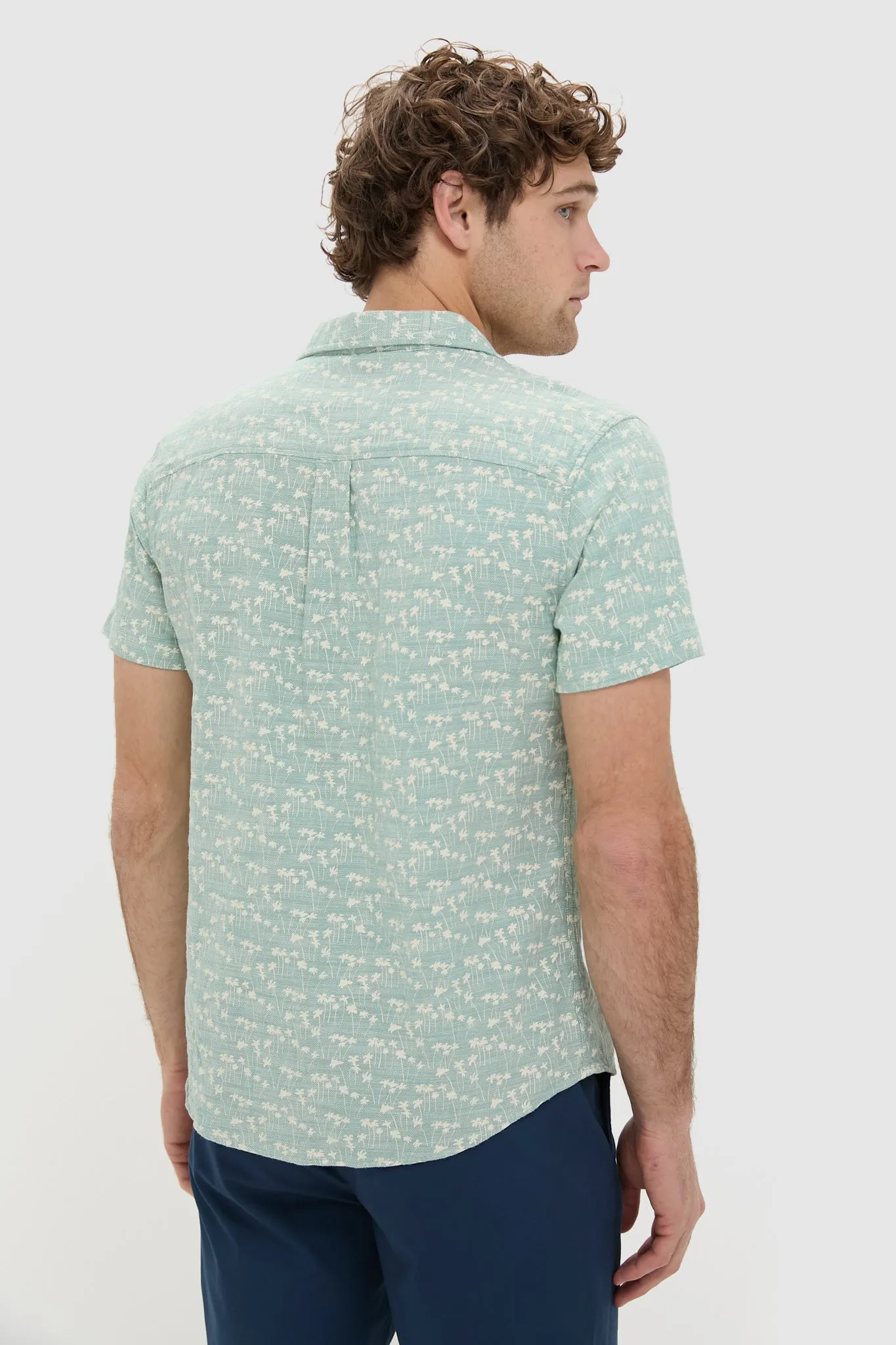 Green Palm Classic Stretch Selvage Shirt