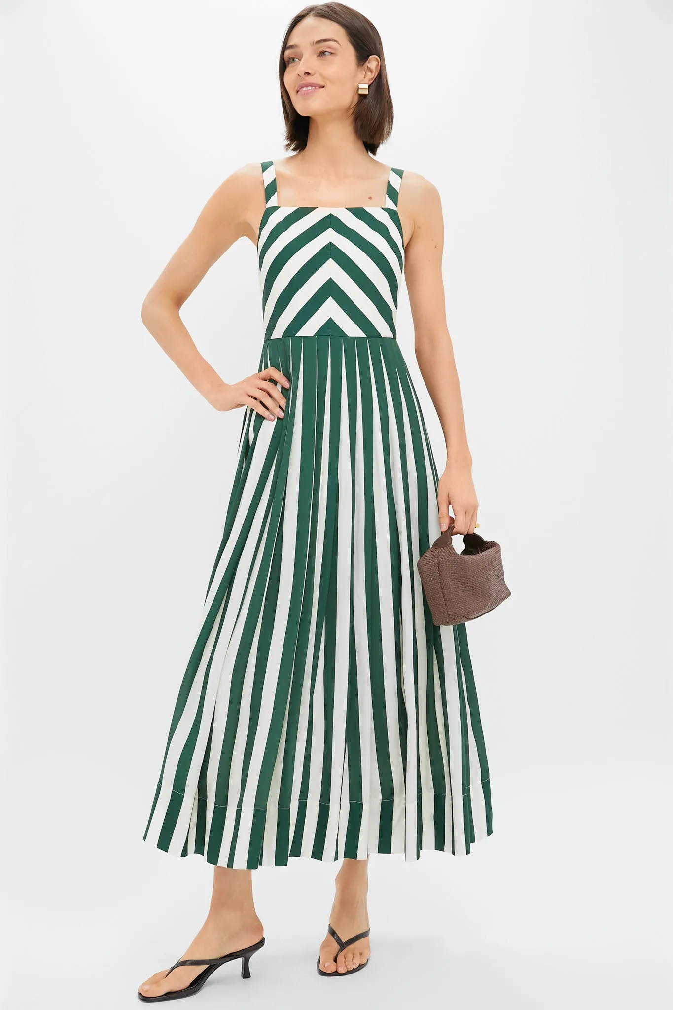 Green Stripe Laina Dress