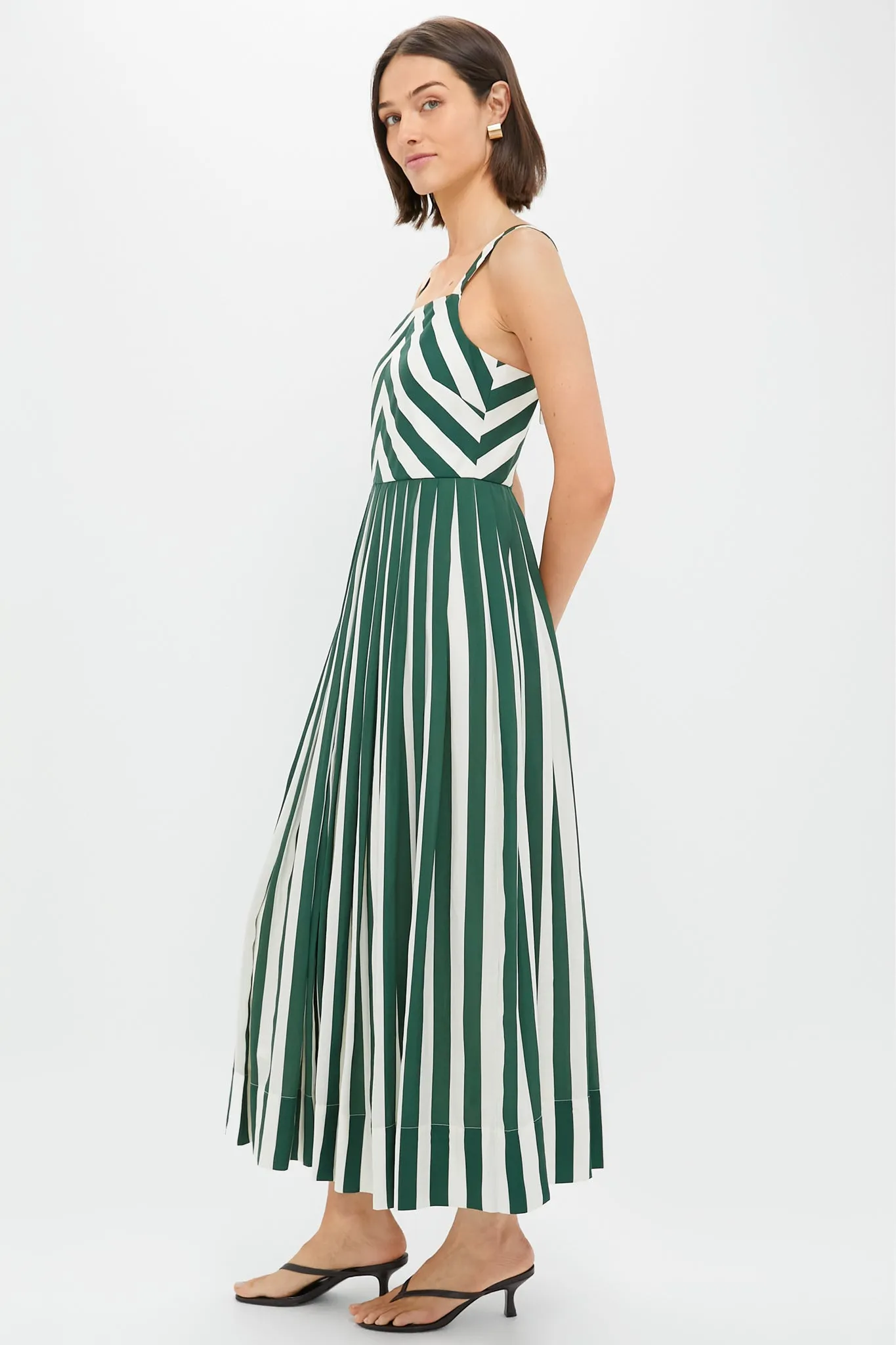 Green Stripe Laina Dress