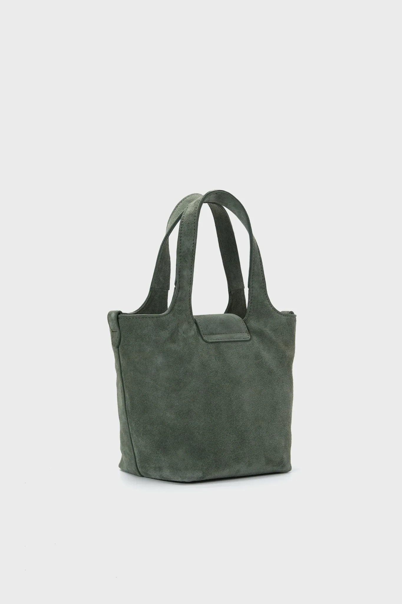 Green Suede Mini Market Tote