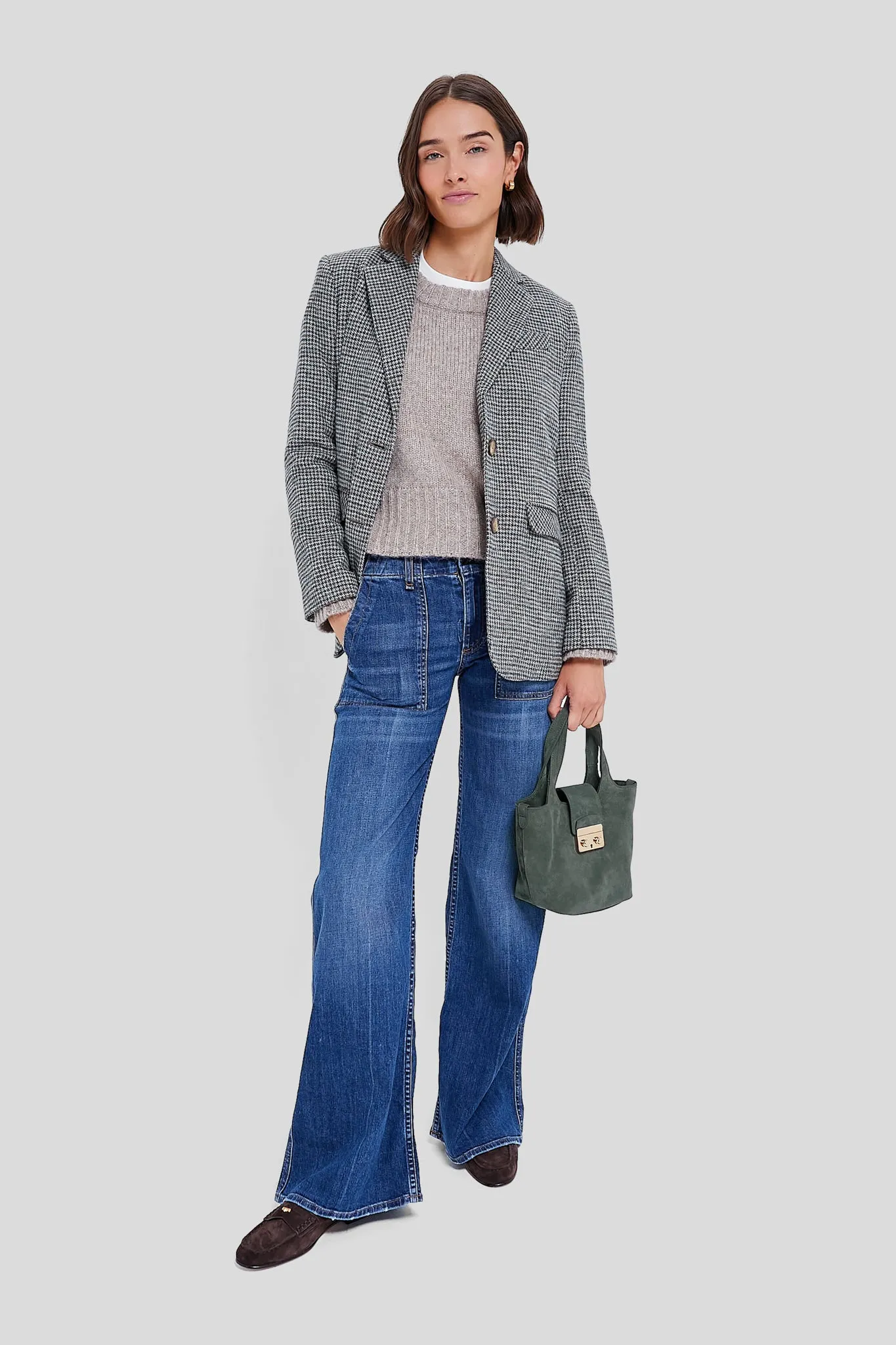 Green Suede Mini Market Tote