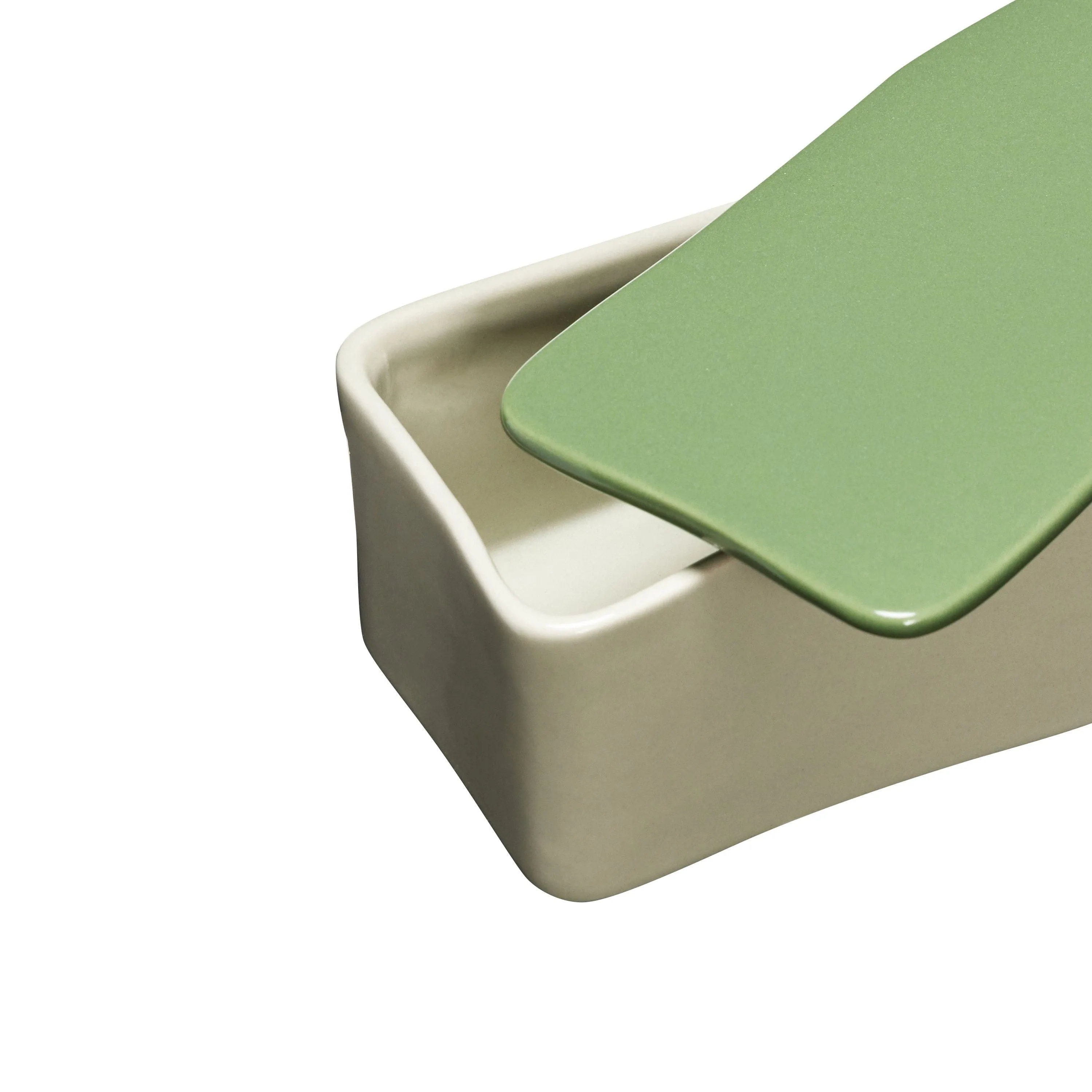 Hübsch Amare Desk Organizer Small, Sand/Green