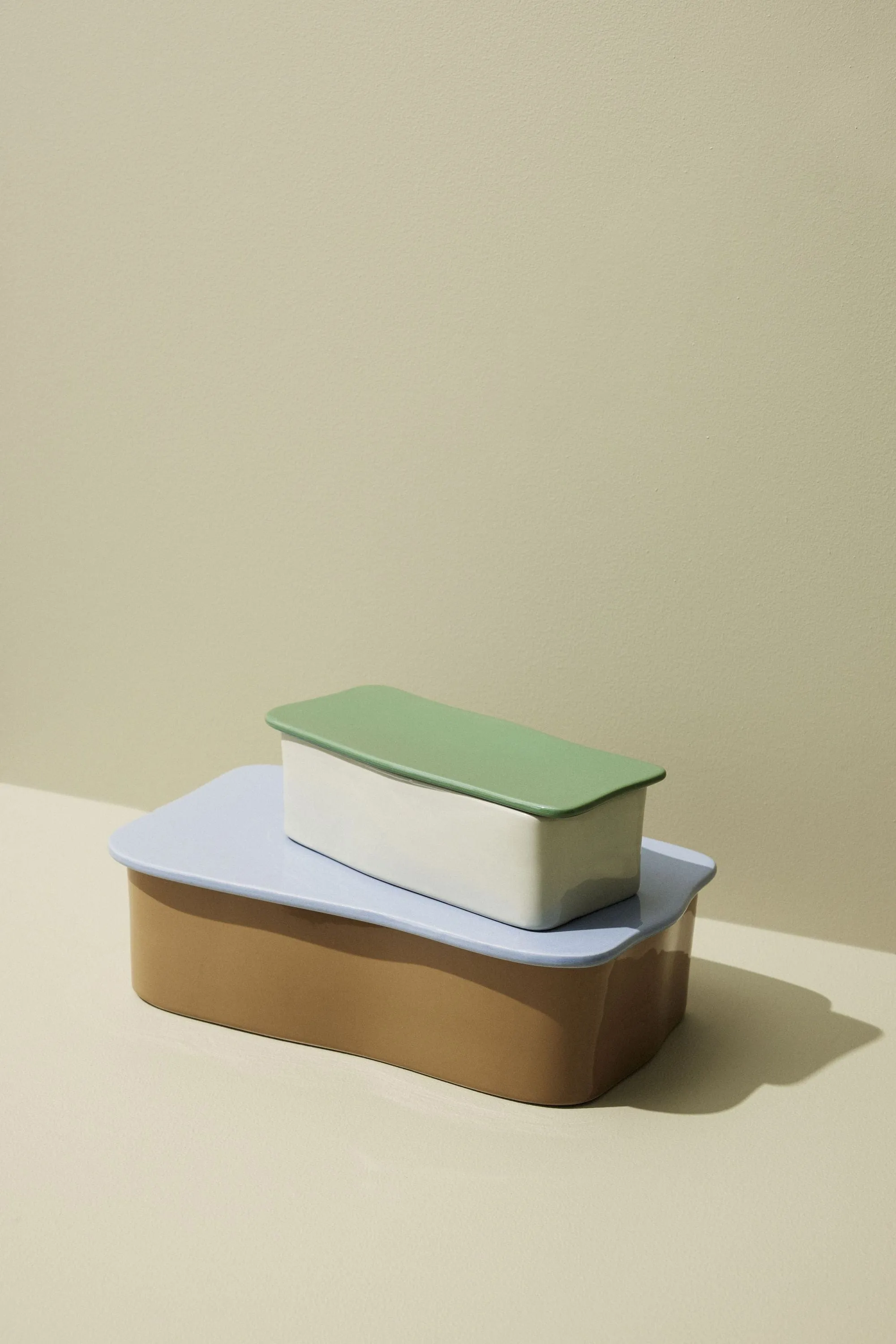 Hübsch Amare Desk Organizer Small, Sand/Green