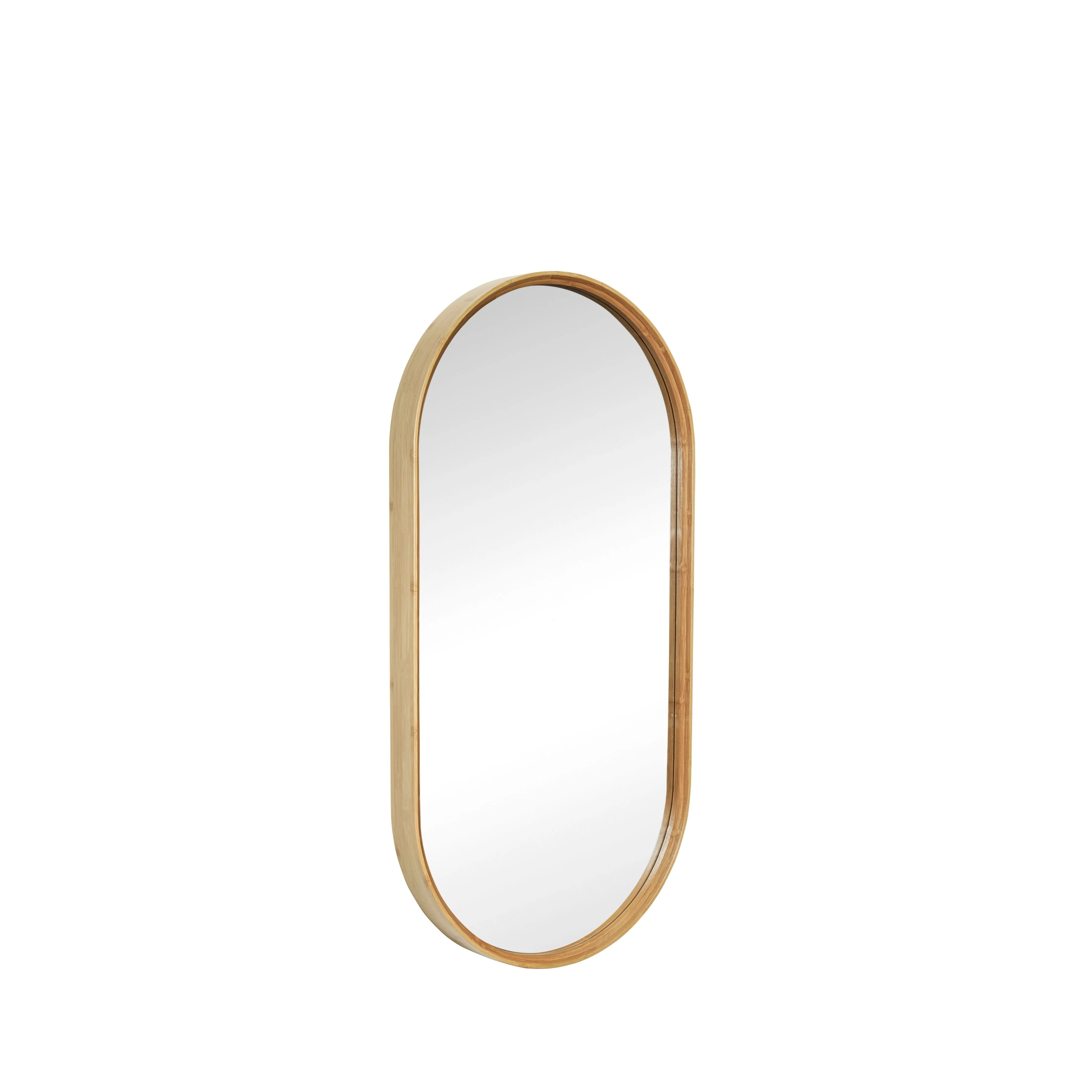 Hübsch Mood Wall Mirror Glass/Bamboo Natural
