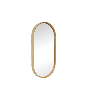 Hübsch Mood Wall Mirror Glass/Bamboo Natural