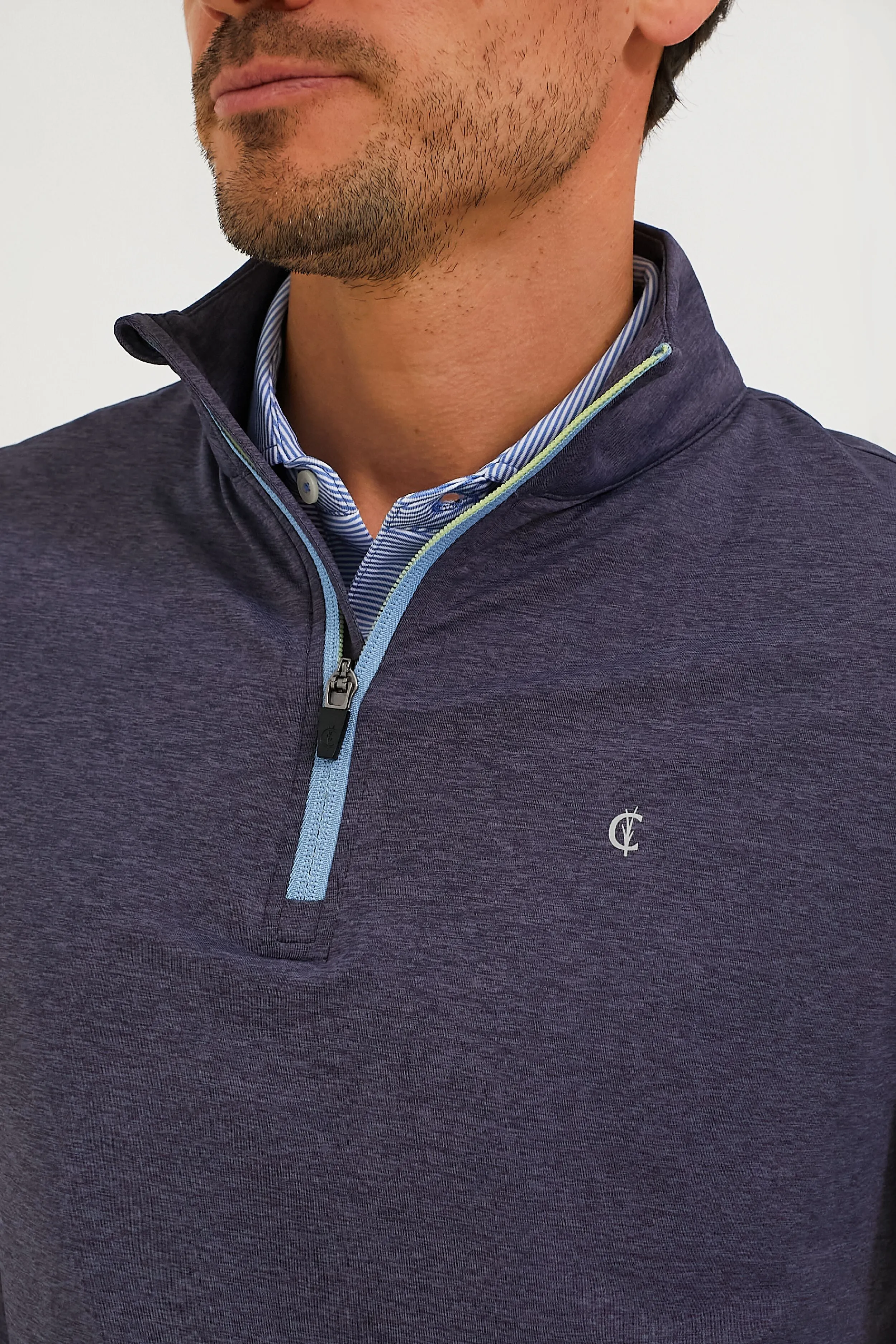 Heathered Navy Featherweight Performance Pullover