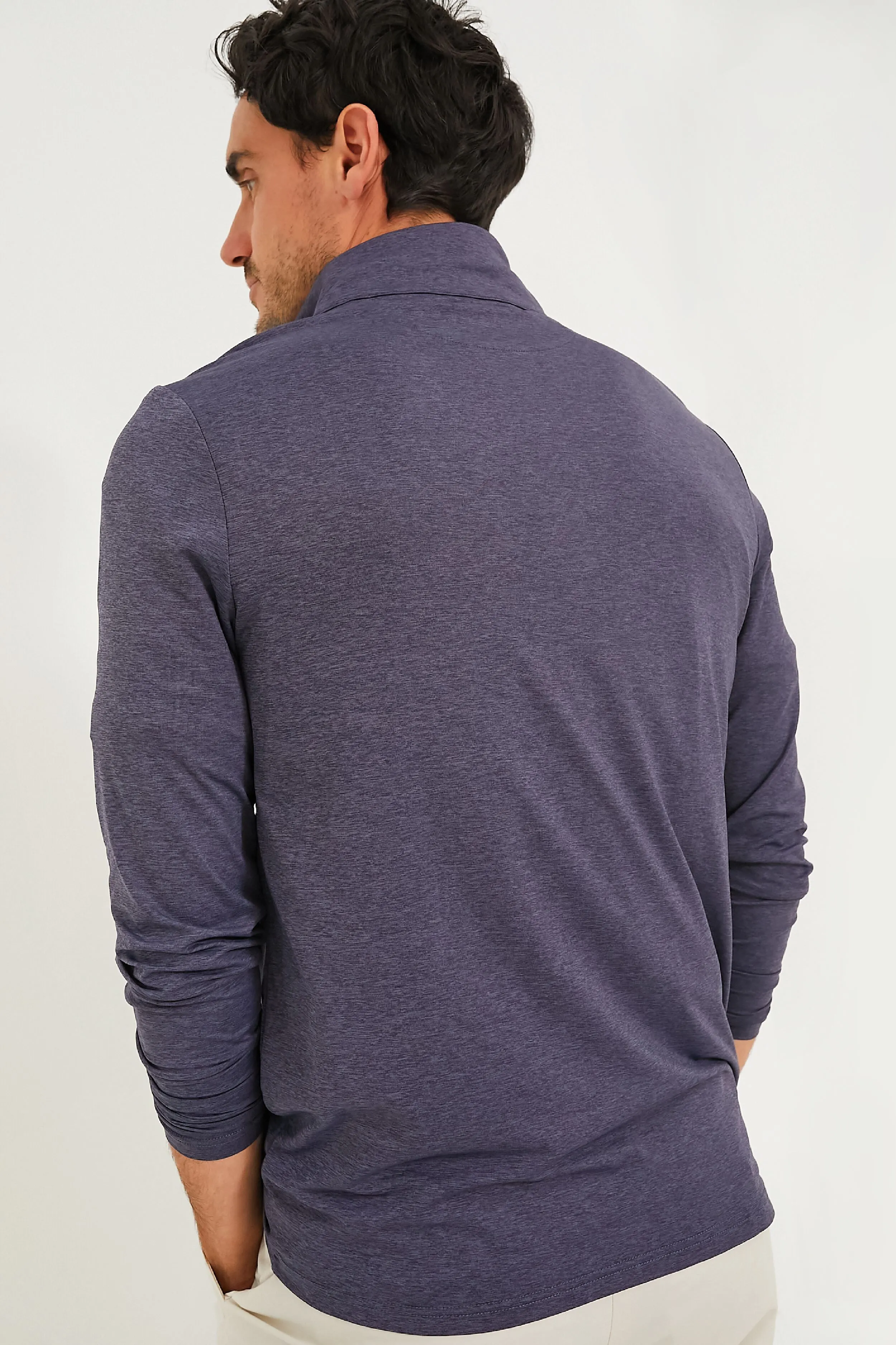 Heathered Navy Featherweight Performance Pullover