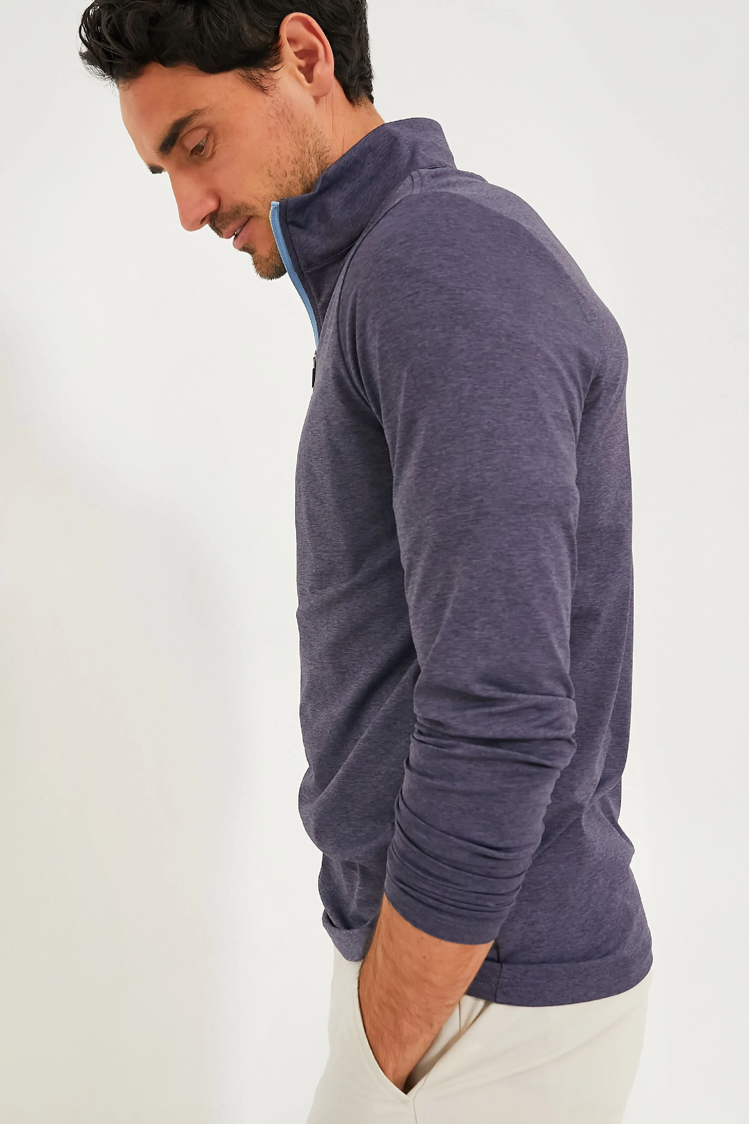 Heathered Navy Featherweight Performance Pullover