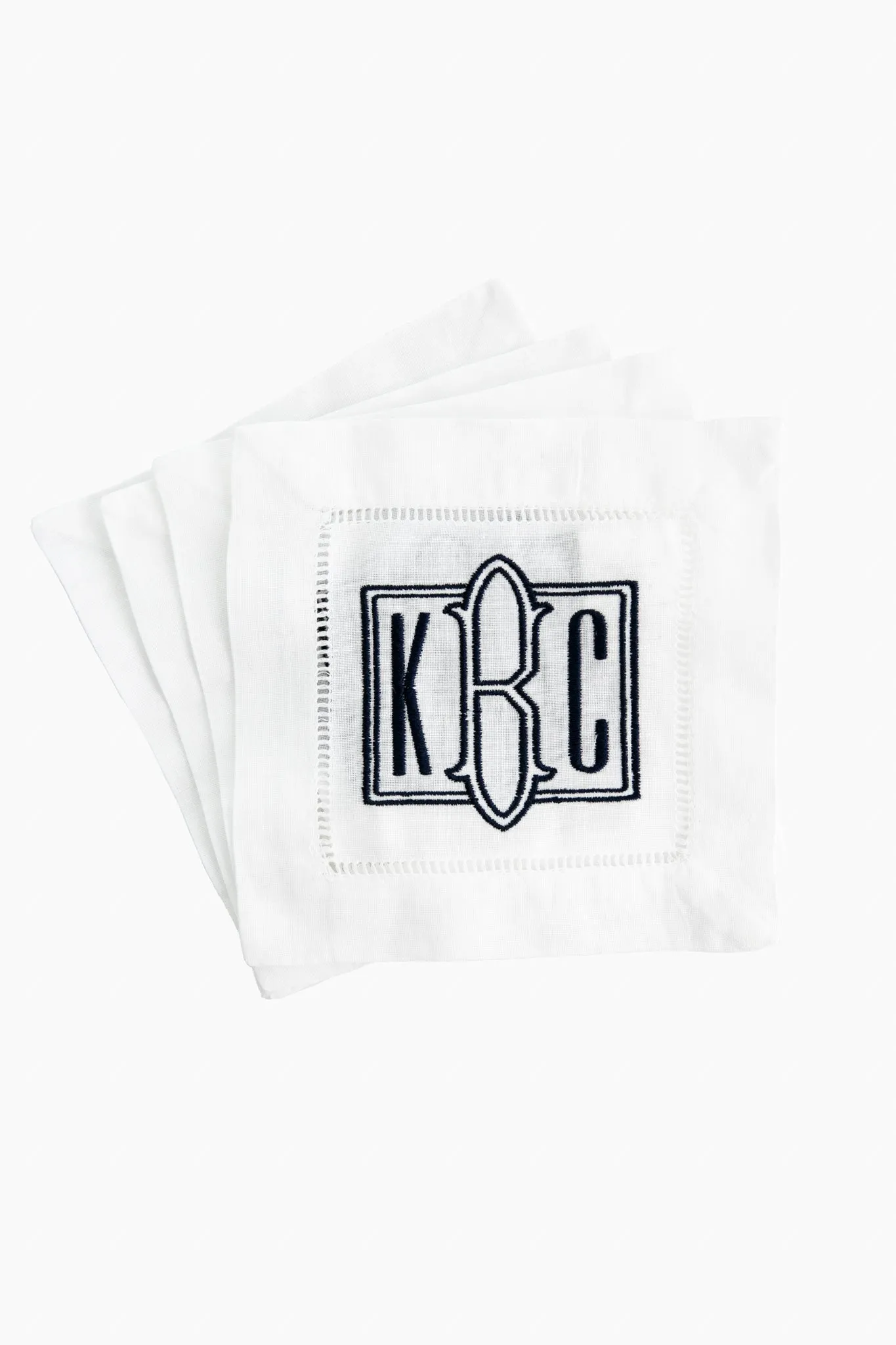 Hemstitched Cocktail Napkins Set of 4