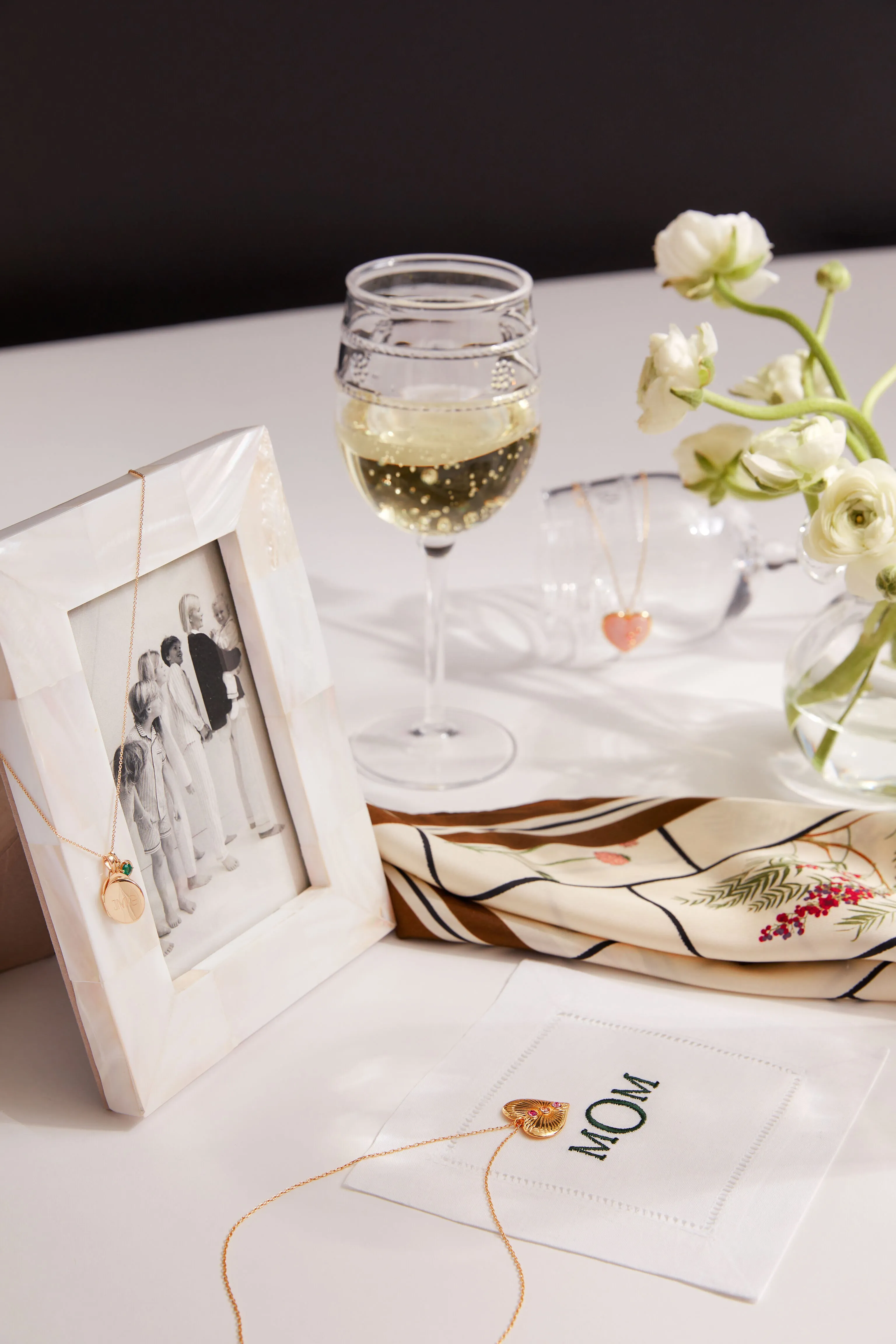 Hemstitched Cocktail Napkins Set of 4