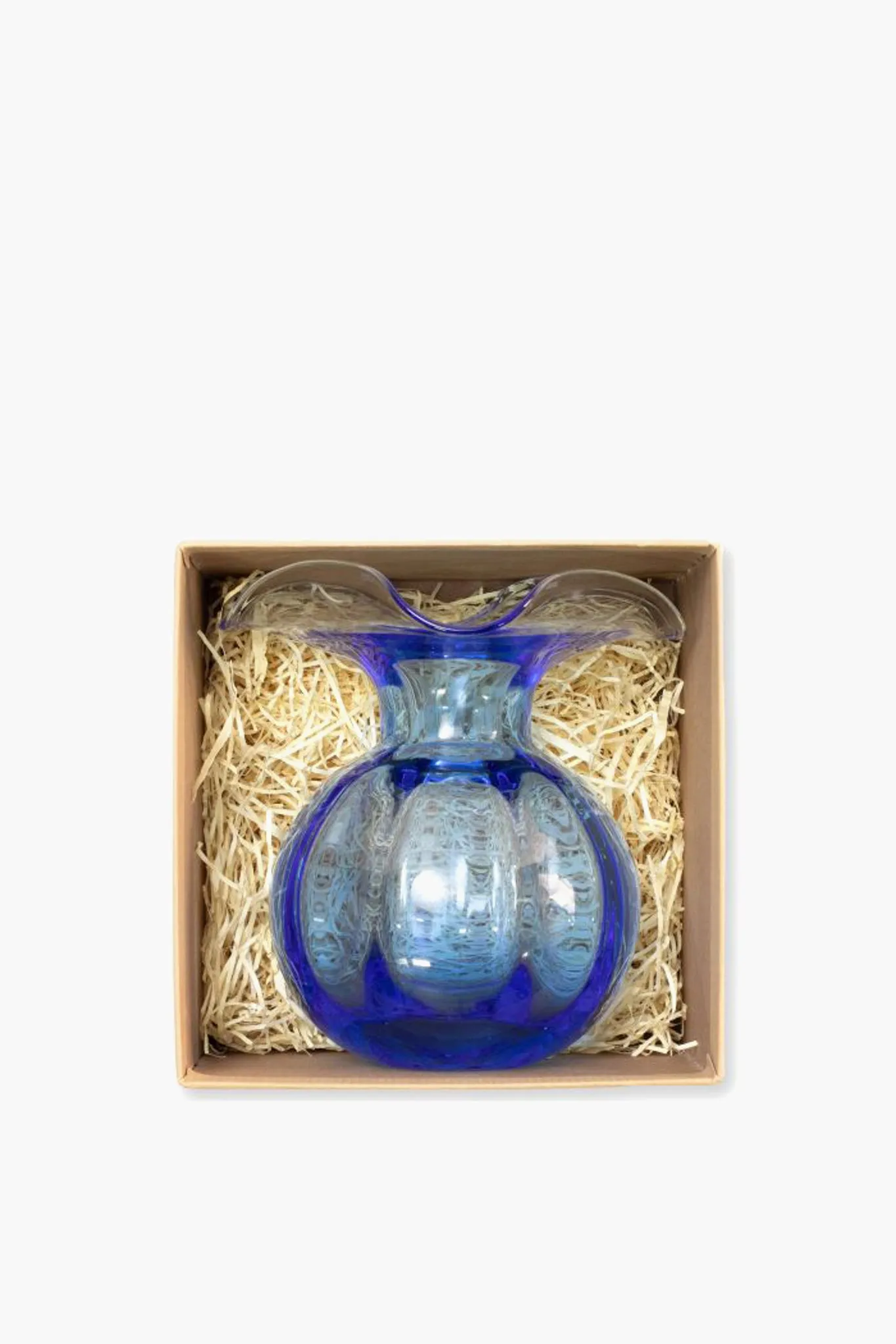 Hibiscus Glass Cobalt Bud Vase