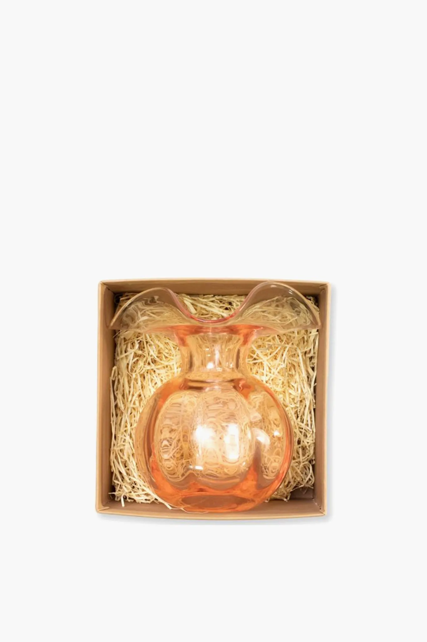 Hibiscus Glass Pink Bud Vase