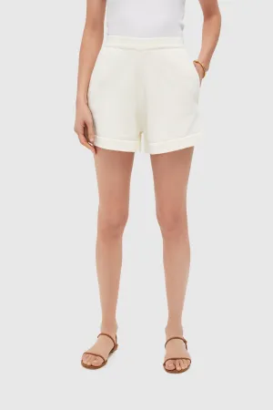 Ivory Knit Beau Shorts