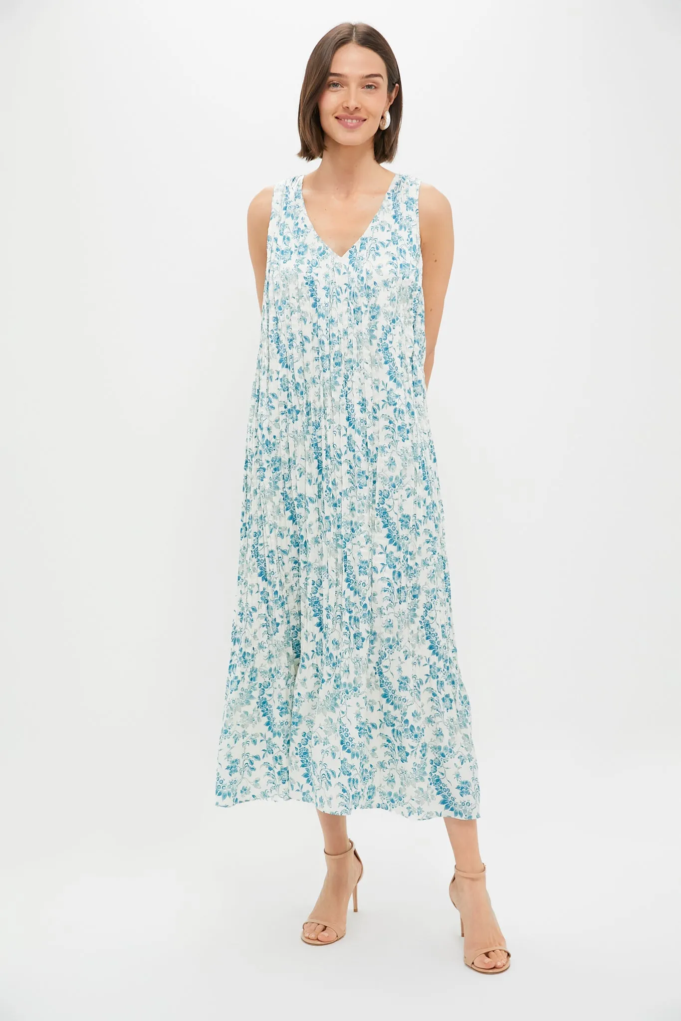 Jardin De Fleurs Plisse Crinkle Alina Dress