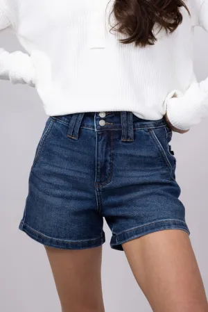 Judy Blue High Rise Double Button Waistband Denim Shorts for Women | 150307REG