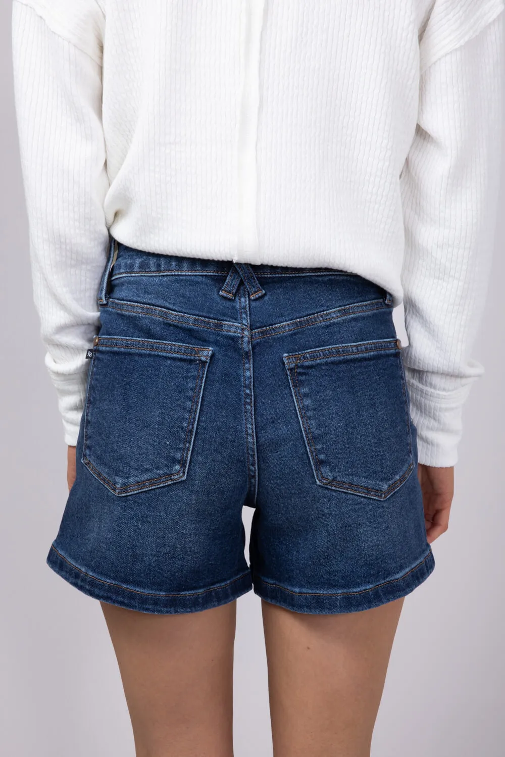 Judy Blue High Rise Double Button Waistband Denim Shorts for Women | 150307REG