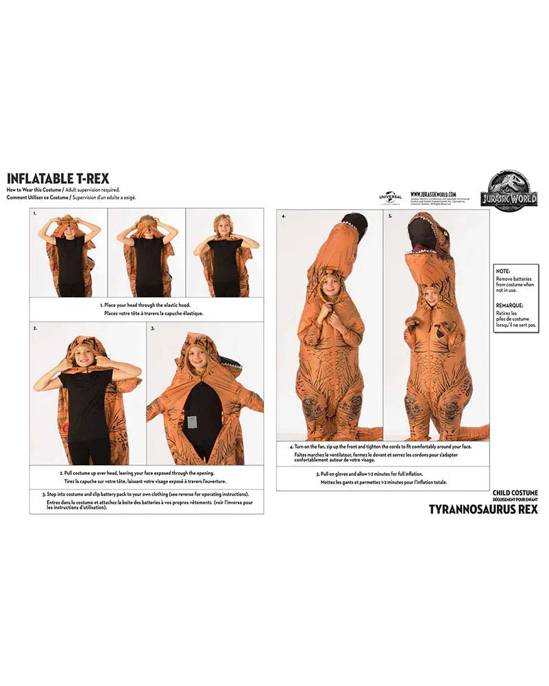 Jurassic World 2 Velociraptor Blue Inflatable Kids Costume