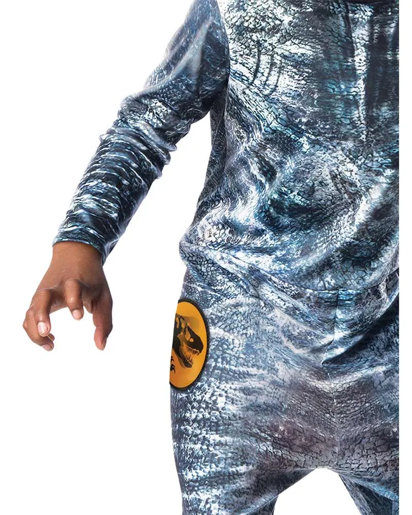 Jurassic World Velociraptor Blue Lenticular Deluxe Boys Costume