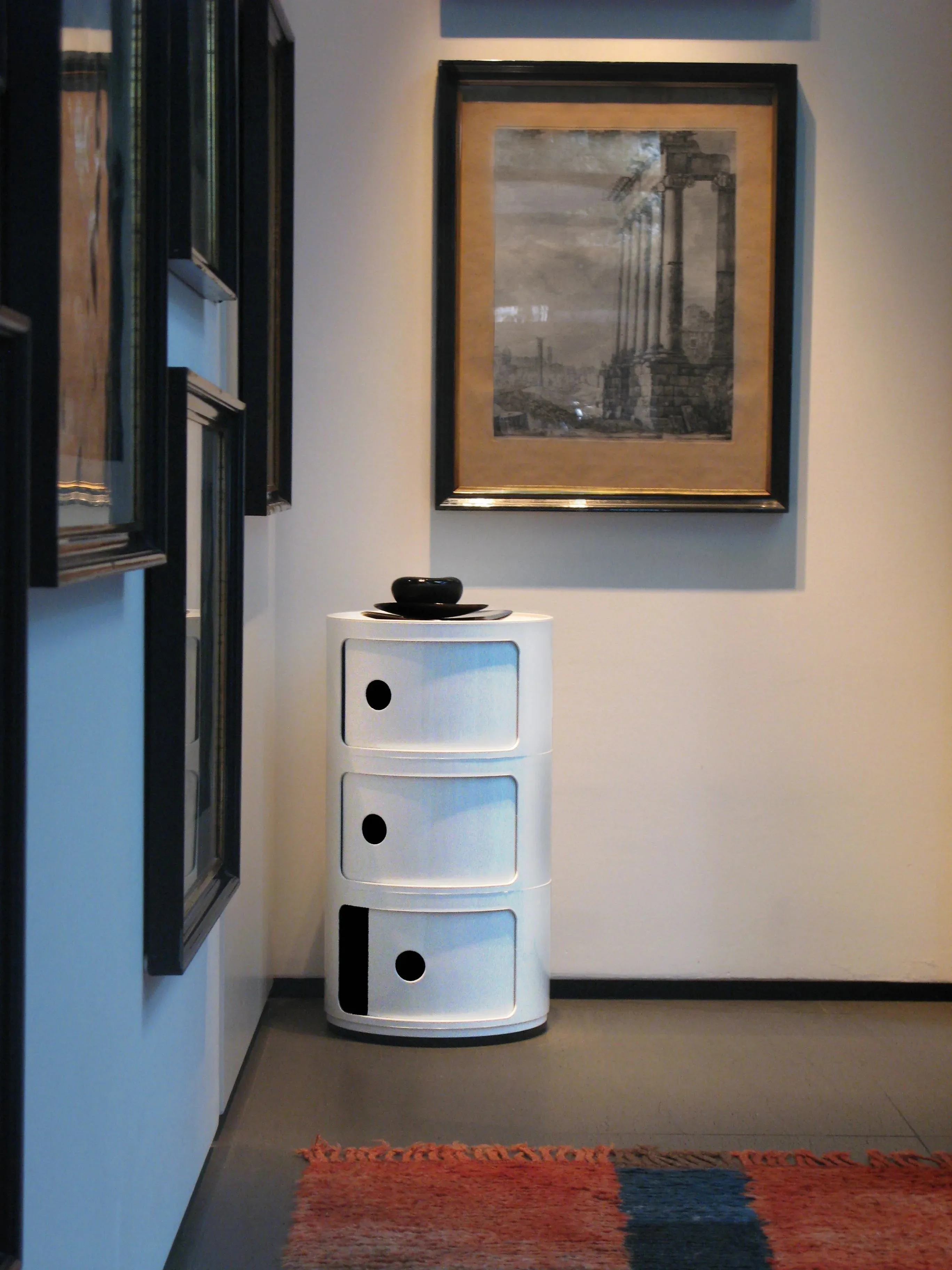 Kartell Componibili Metal Container 2 Elements, Chromed