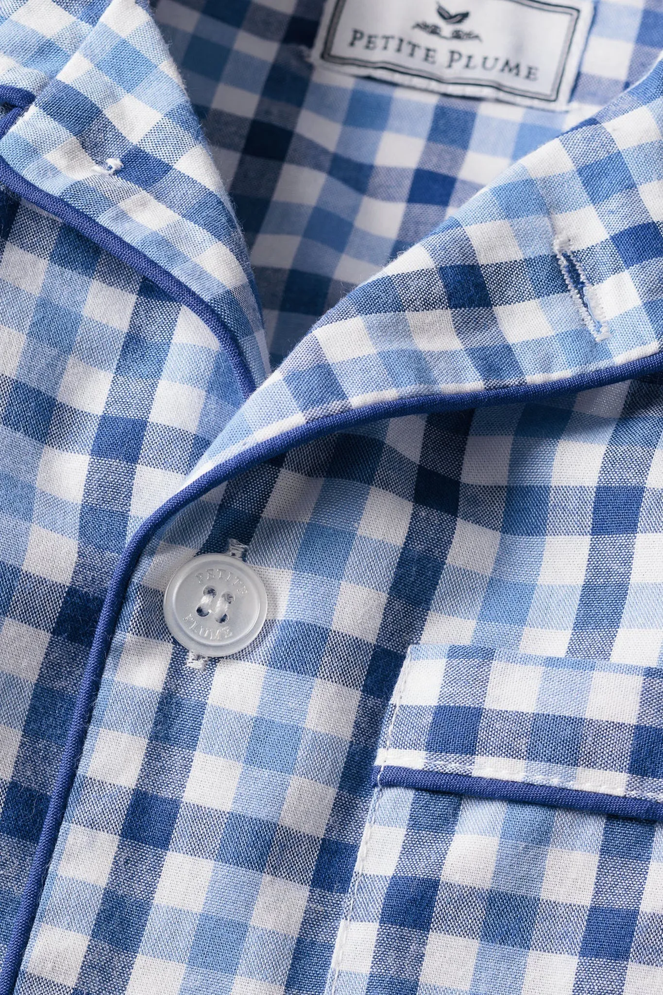 Kid's Royal Blue Gingham Short Set
