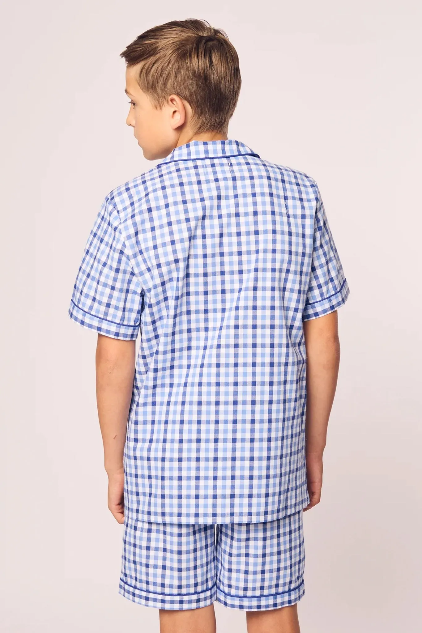 Kid's Royal Blue Gingham Short Set