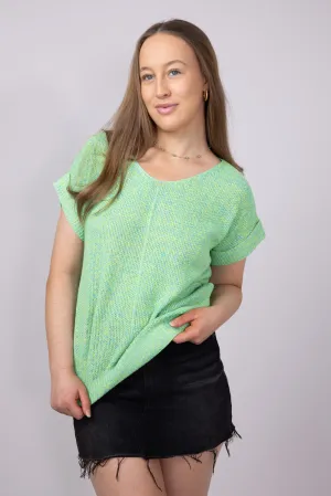 La Miel V-Neck Sweater for Women in Green | MCS3580-MELON