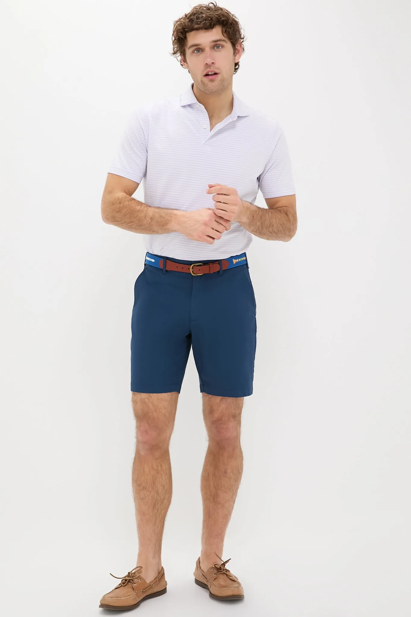 Lavender Moon Albatross Cotton Blend Pique Polo