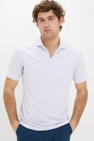 Lavender Moon Albatross Cotton Blend Pique Polo