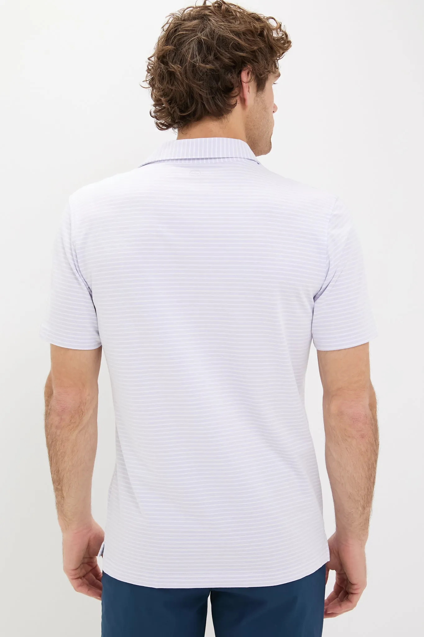 Lavender Moon Albatross Cotton Blend Pique Polo