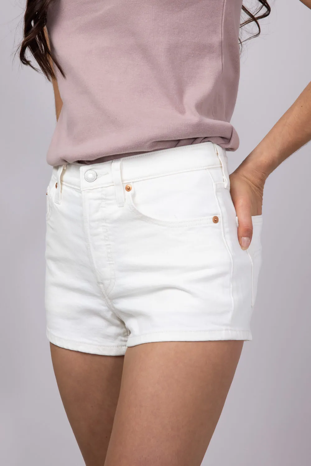 Levi’s 501 Original Blank Spot Denim Shorts for Women in White | 56327-0473