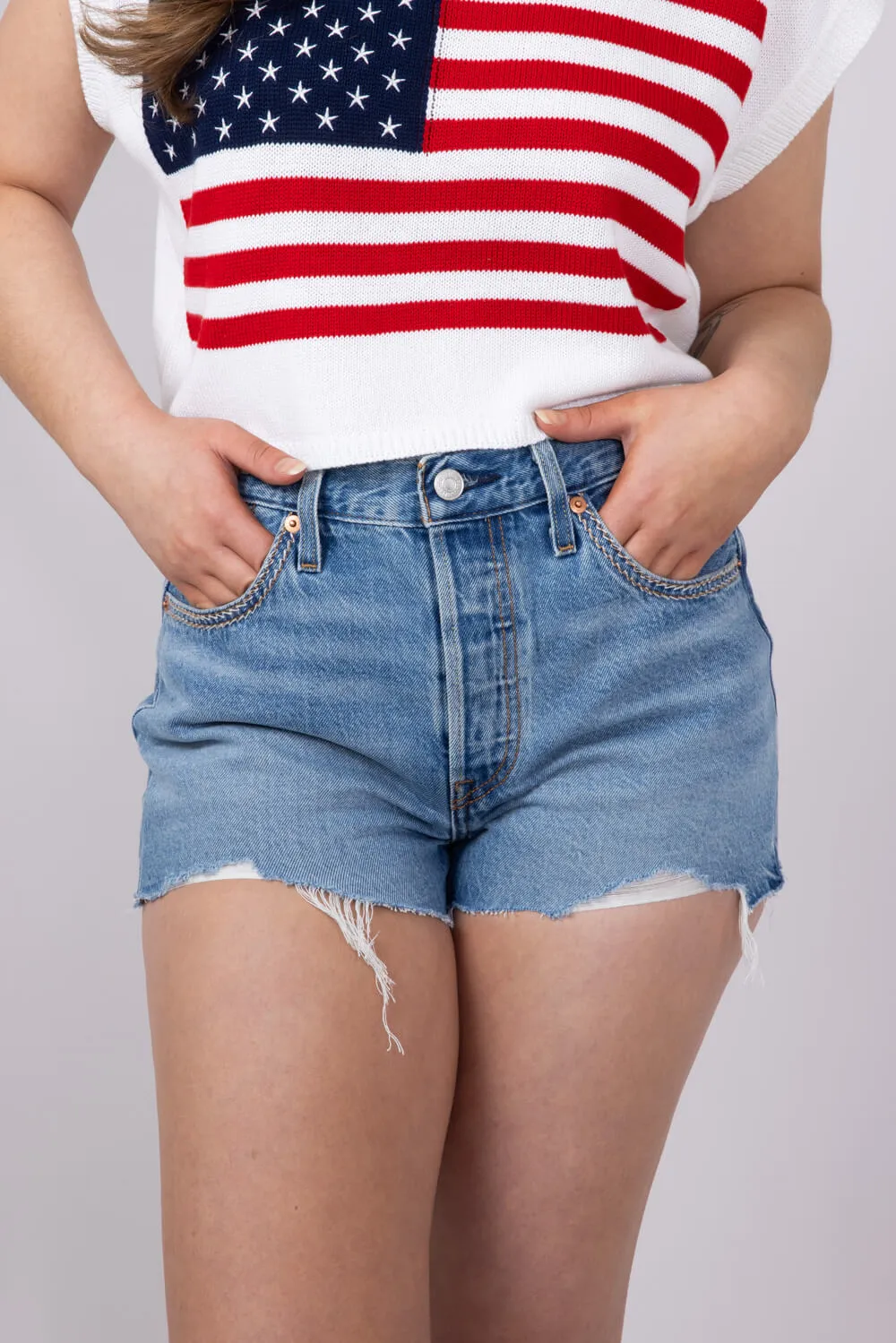 Levi’s 501 Short Switch Stitch Denim Shorts for Women | 56327-0471