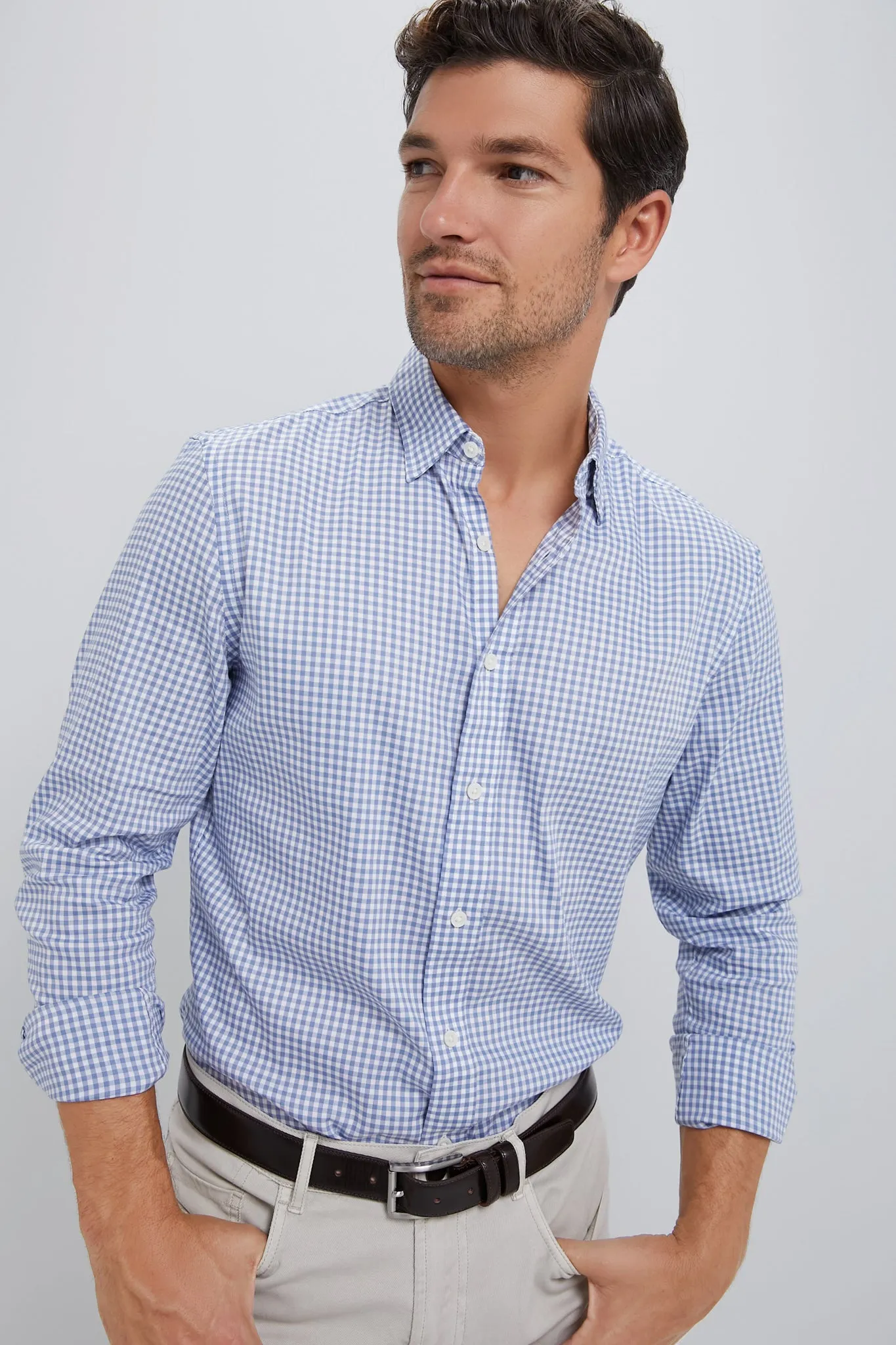 Light Blue Gingham Movement Shirt