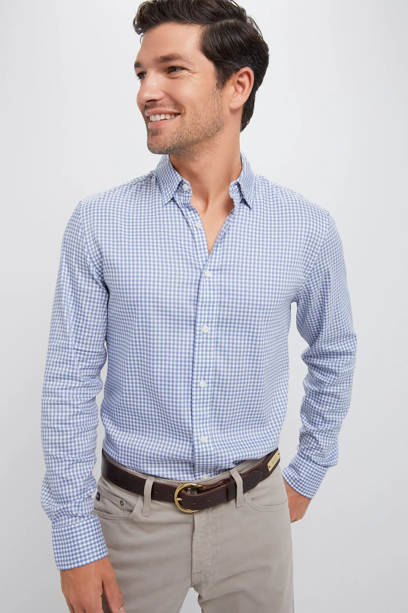 Light Blue Gingham Movement Shirt