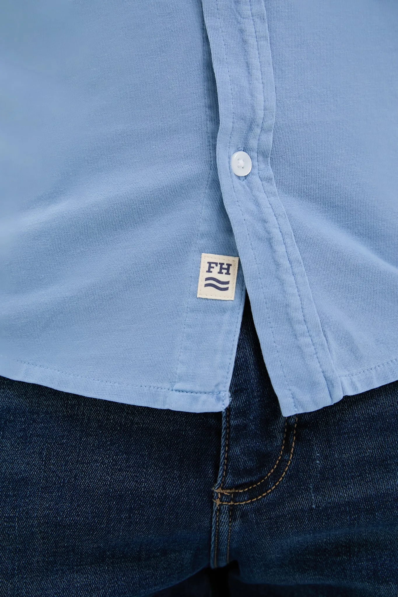 Light Blue Short Sleeve Saltaire Shirt