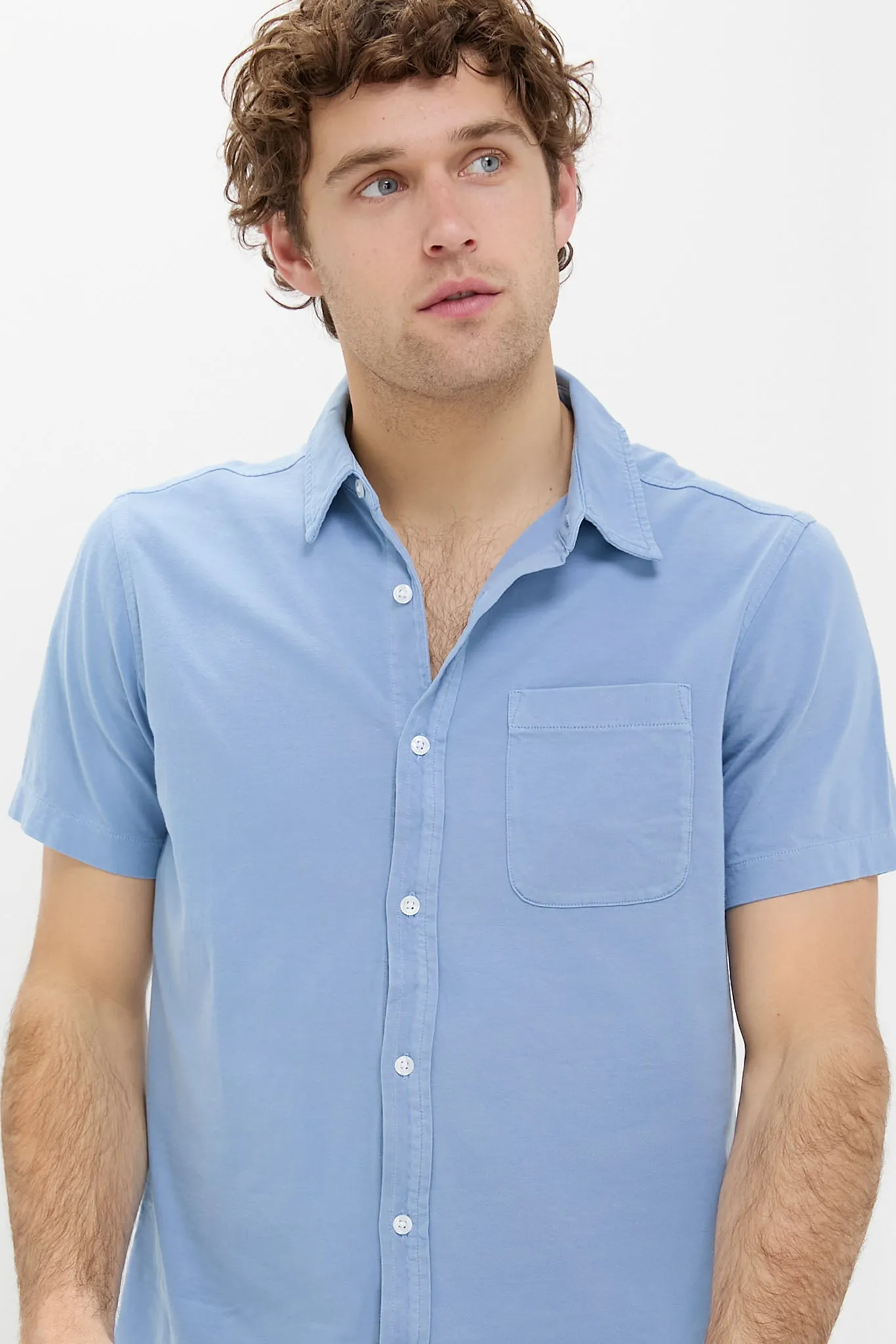 Light Blue Short Sleeve Saltaire Shirt