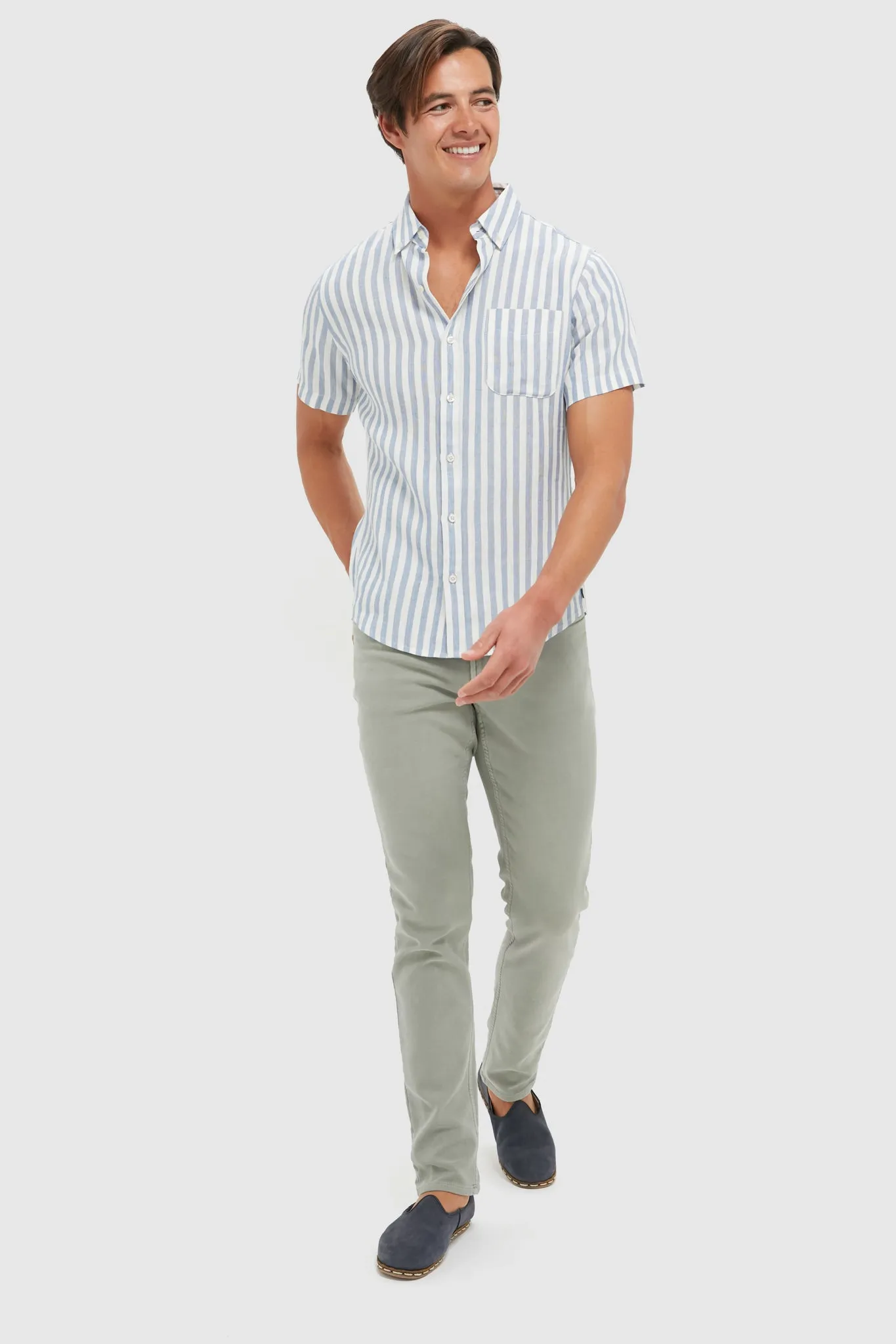 Light Blue Stripe Costa Shirt