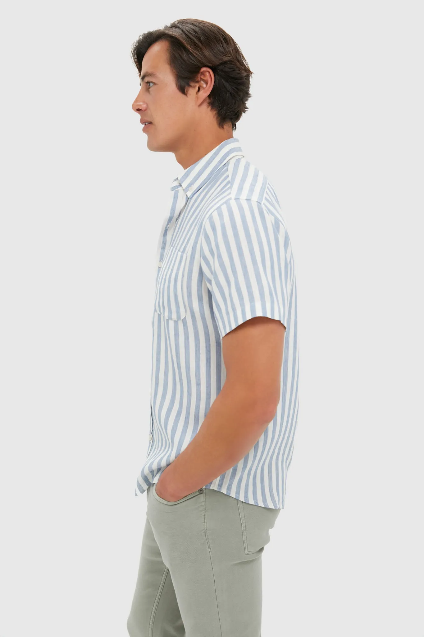 Light Blue Stripe Costa Shirt