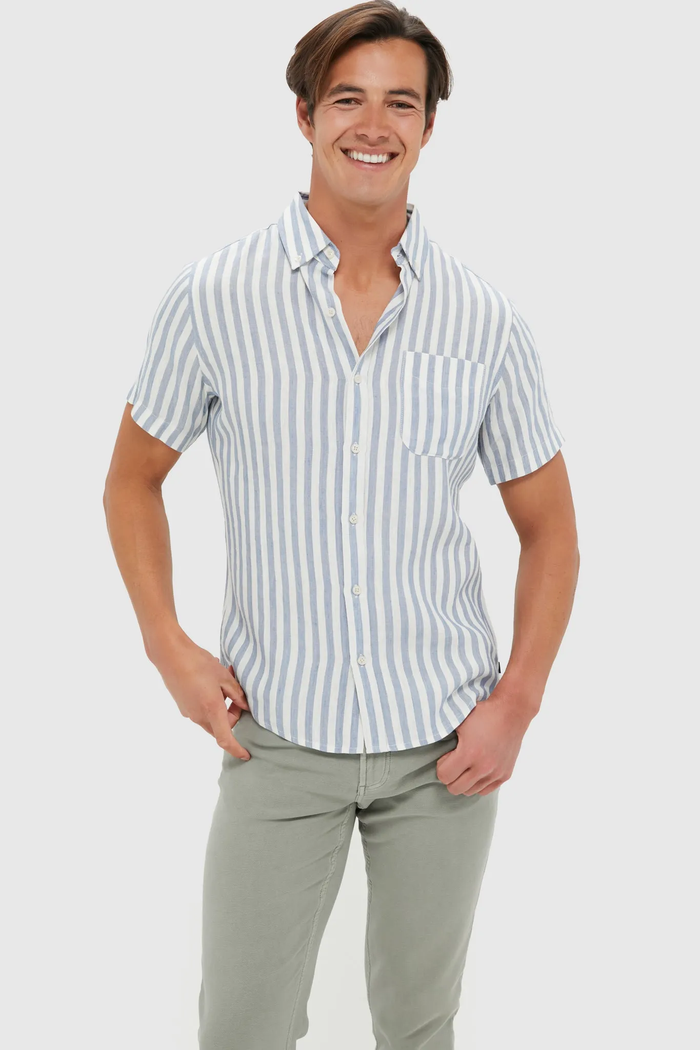 Light Blue Stripe Costa Shirt