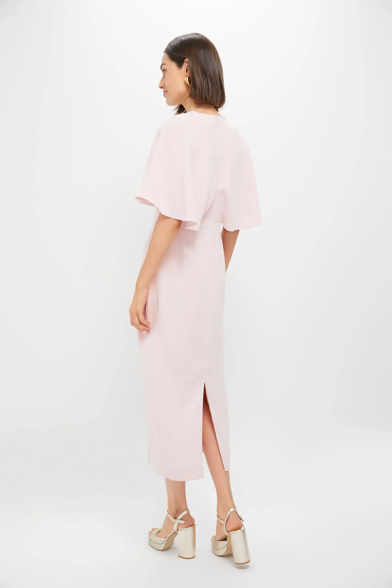 Light Pink Cape Leah Dress