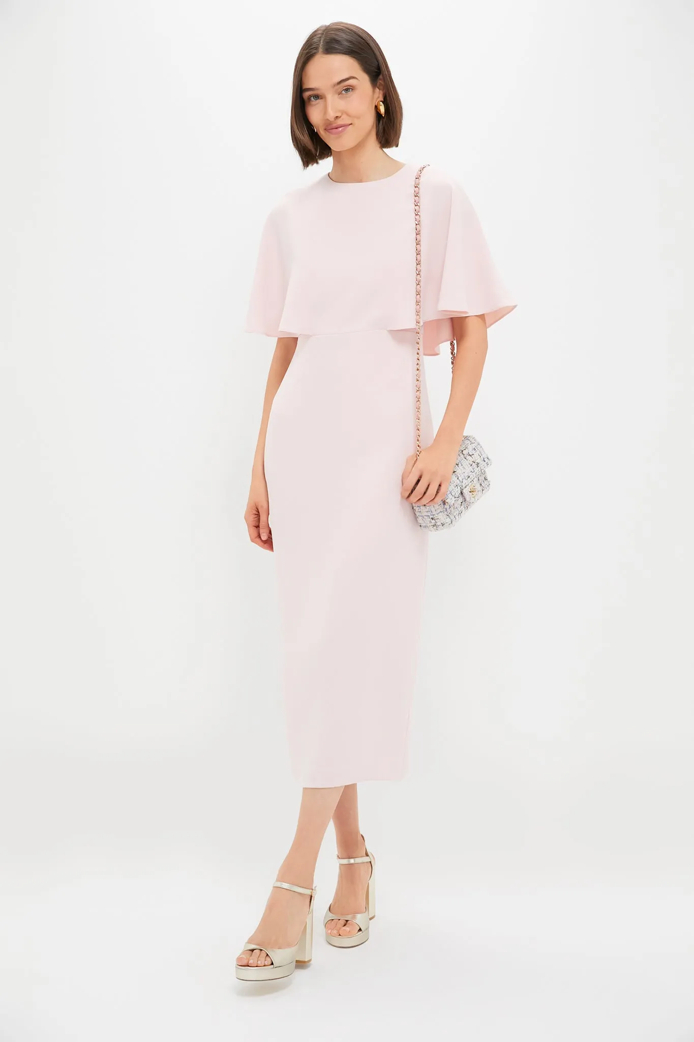 Light Pink Cape Leah Dress