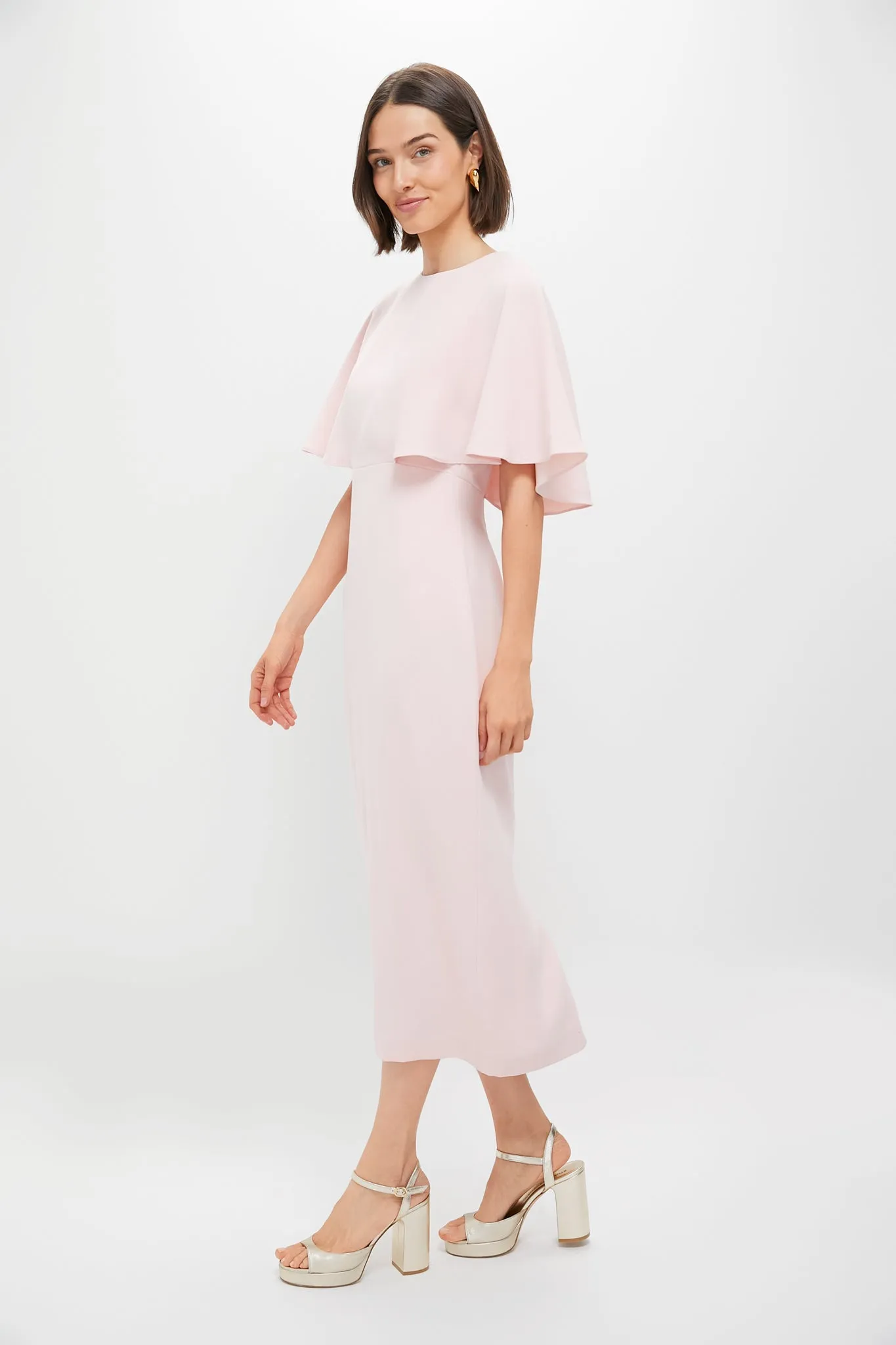 Light Pink Cape Leah Dress