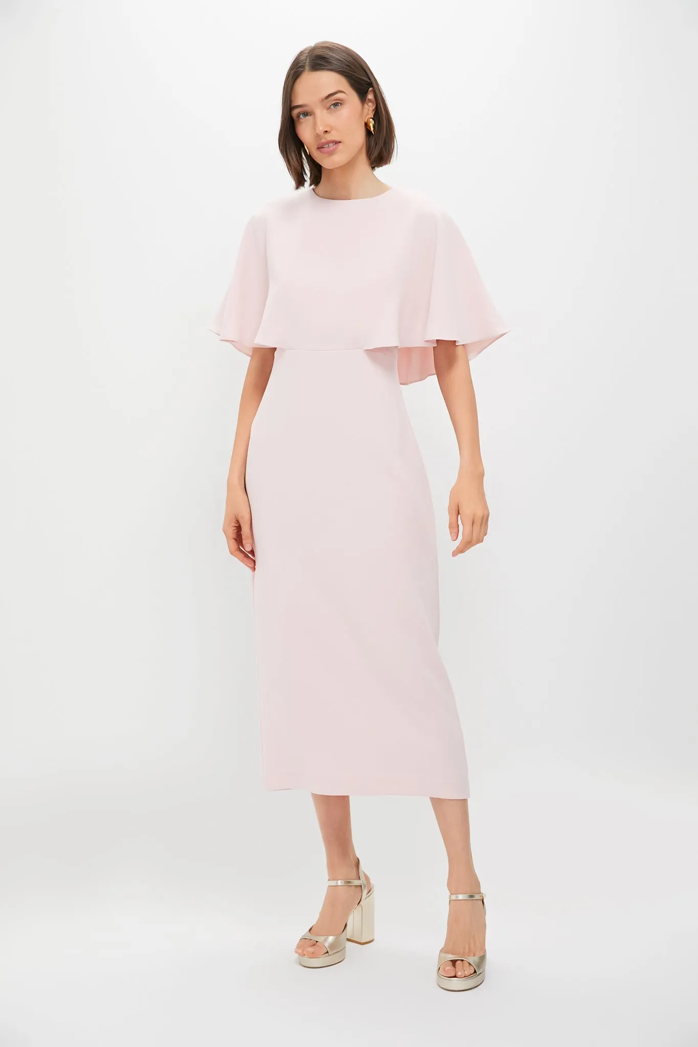Light Pink Cape Leah Dress